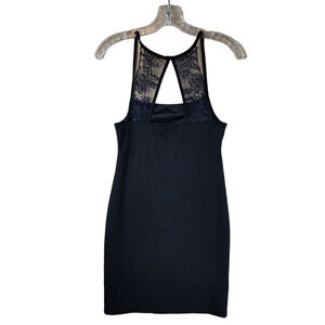 Lulus Mini Dress M Women Bodycon Black Lace Trim Fully Lined Cocktail Party‎ LBD